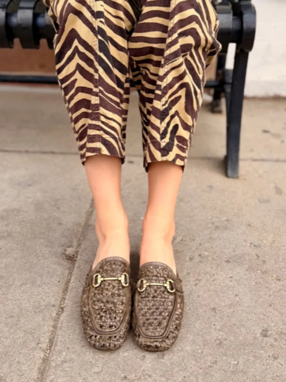 Silent D Cora Woven Slide Loafer in Khaki